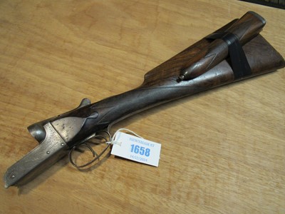 Lot 1658 - (S2) The stock, action and forend of a 12 bore...