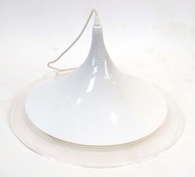 Lot 91 - A white perspex ceiling light of open form...