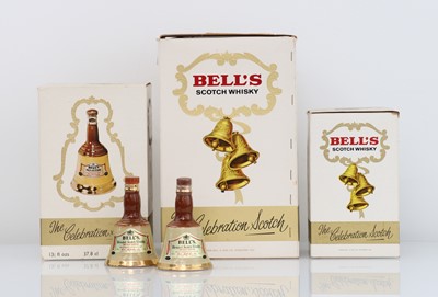 Lot 55 - 5 old Bell's Celebration Decanters of Bell's...