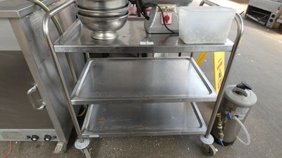 Lot 2 - 85cm Stainless steel three tier trolley