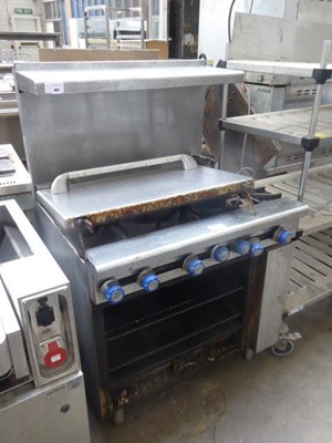 Lot 35 - 90cm gas Imperial 6 burner cooker with single...