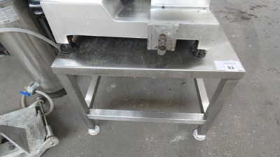 Lot 53 - Low level stainless steel table