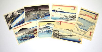 Lot 334 - After Utagawa Hiroshige (1797-1858), a group...