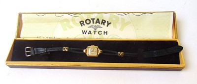 Lot 416 - A cased Rotary ladies wristwatch with an 18ct...