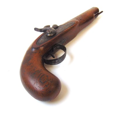 Lot 267 - A 19th century percussion pistol with an...