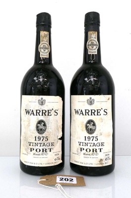 Lot 202 - 2 bottles of Warre's 1975 Vintage Port...