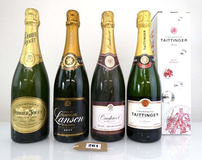 Lot 261 - 4 bottles of Champagne, 1x Taittinger Brut...