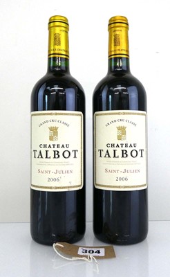 Lot 304 - 2 bottles of Chateau Talbot 2006 Saint-Julien,...