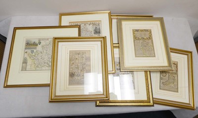 Lot 223 - Selection of seven framed maps dating from...