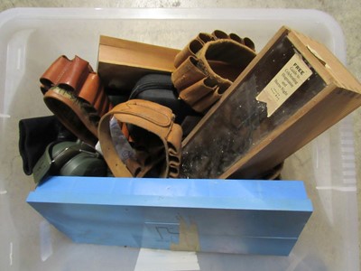 Lot 1301 - Box of shooting accessories to include 3 x...