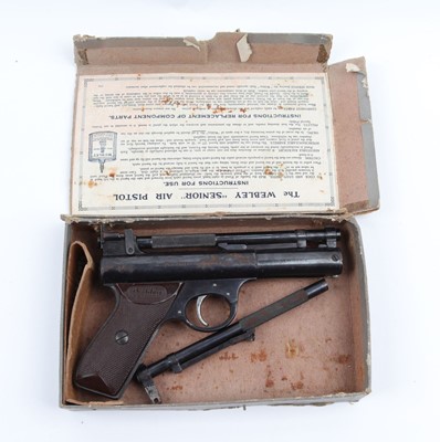 Lot 201 - .177 Webley Senior air pistol, with original...