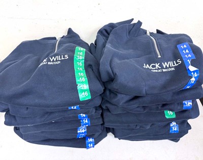 Lot 16x Jack Wills half zip sweaters in navy,...