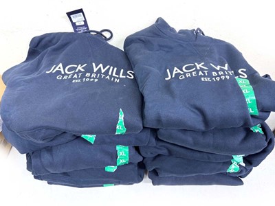 Lot 1013 - 10x Jack Wills hoodies in navy, size XL