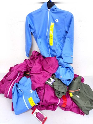 Lot Approx 20x kids Champion Elite full zip tops,...