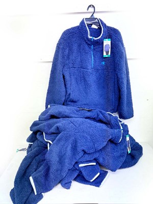 Lot 10x Champion Elite blue fluffy half zip...