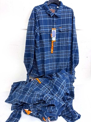 Lot 1031 - 9x Orvis blue checkered shirts, size XXL