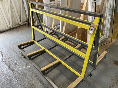 Lot 12 - 2 x 1.5 metre grey and yellow steel double...