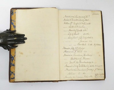 Lot 229 - Handwritten journal detailing an alphabetical...