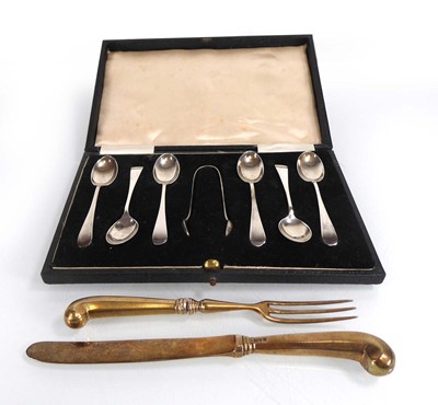 Lot 402 - A set of six silver old English pattern coffee...