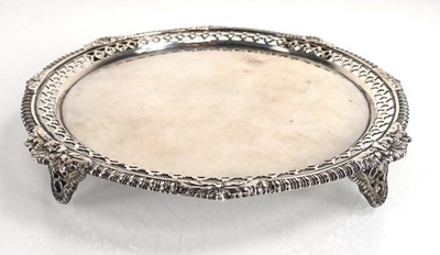 Lot 406 - An early 20th century silver stand of circular...