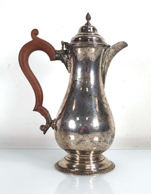 Lot 415 - A silver hot water pot of ovoid form, Chester...