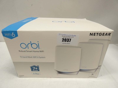 Lot 2037 - Orbi AX4200 tri-band mesh WiFi 6 system