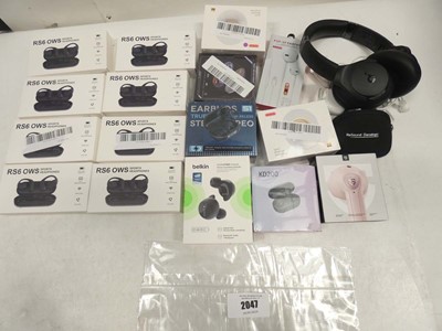 Lot 2047 - Quantity of various wireless earphones and...