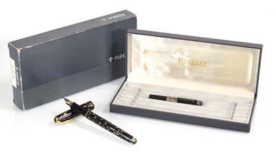 Lot 106 - A Parker 'Sonnet' marbled fountain pen with an...