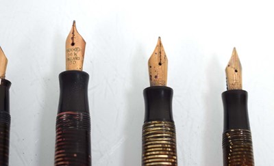 Lot 112 - A group of six Parker 'Vacumatic' fountain...