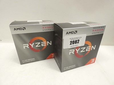 Lot 2082 - 2x AMD Ryzen 3 3200G processor and heat sink...