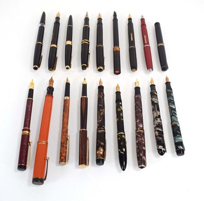 Lot A group of various fountain pens including...