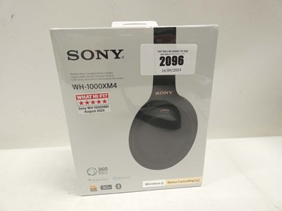 Lot 2096 - *Sealed* Sony WH-100XM4 Black wireless headphones