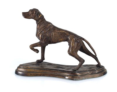 Lot 142 - A brown patinated bronzed figure modelled as a...