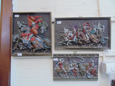 Lot 1 - Three Marcus Design cast wall plaques...