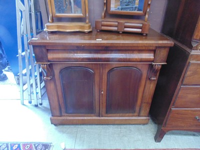 Lot 34 - A Victorian mahogany chiffonier base having...