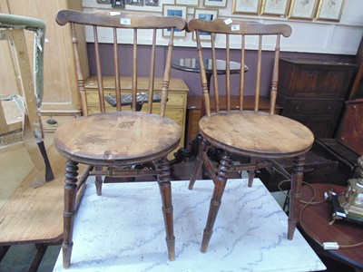 Lot 86 - A pair of early 20th century spindle back...