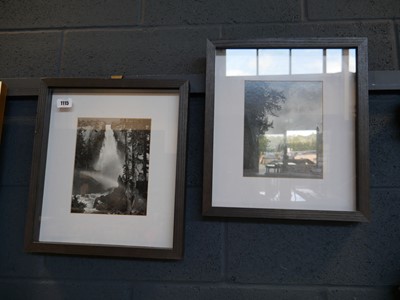 Lot 1115 - Pair of framed and mounted black and white...