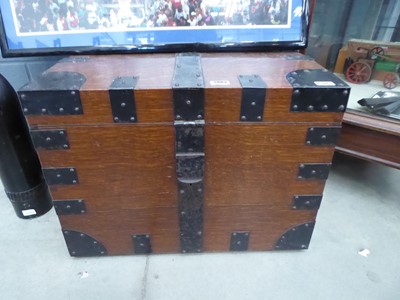 Lot 5003 - Victorian oak Army & Navy silver-chest...