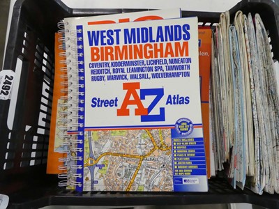 Lot 2492 - Box containing various maps and atlases