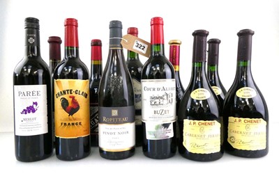 Lot 322 - 11 bottles of French Reds, 1x Cour D'Albert...