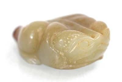 Lot 81 - A Chinese jade carving modelled as a frog or...