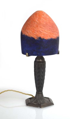 Lot 88 - In the manner of Daum, a French table lamp of...