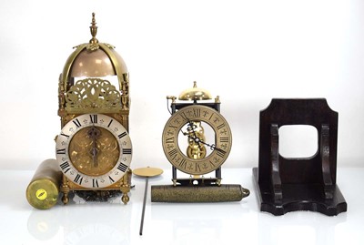 Lot 92 - A 17th century style brass lantern clock, the...