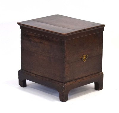 Lot 6 - A 17th century oak close stool, with handles...