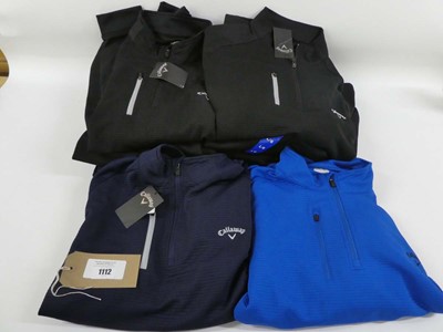 Lot 1112 - Approx. 10 Callaway quarter zip jumpers.