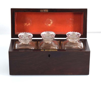 Lot 79 - A Regency rosewood scent box, the interior...