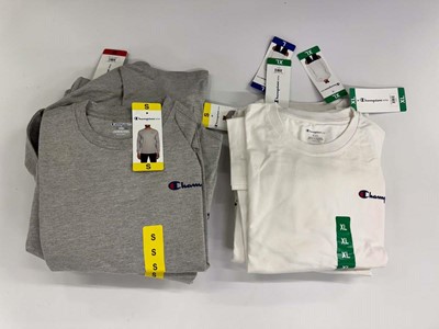 Lot 1178 - 11x Champion long sleeve t-shirts, white/grey,...