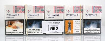 Lot 552 - 2 Cartons of 10 packs of 20 Parliament Aqua...