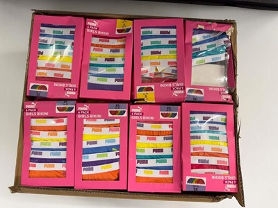 Lot 1181 - Box containing approx. 53x Puma 6-packs girls...