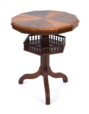 Lot 10 - An early 20th century library table, the...